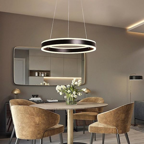2-lyset LED Pendellampe Metal Akryl Cirkel Moderne