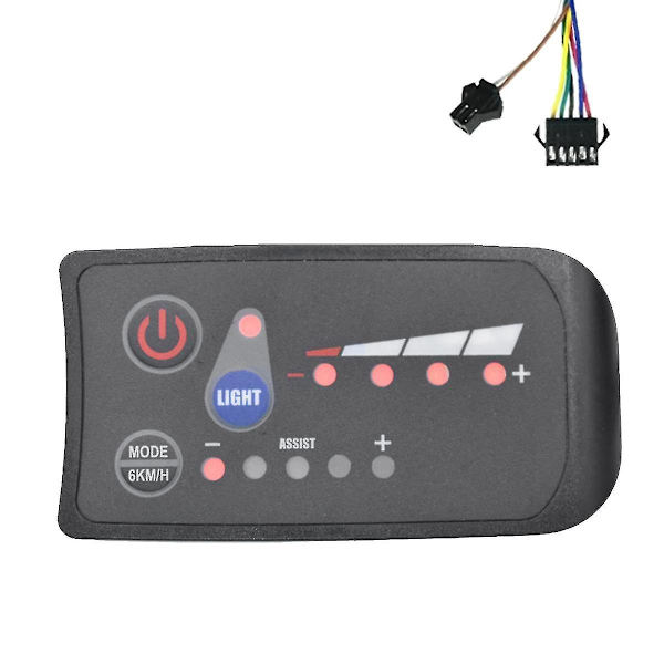 S810 E-cykelmätare LED-display 36V IP65 för Elcykel Elcykelmätare Sm 5+2pin