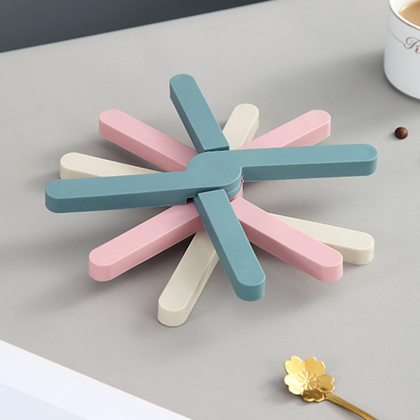 Skridsikker Tyk Foldbar Silikon Trivet, Varmebestandig Foldbar Pude