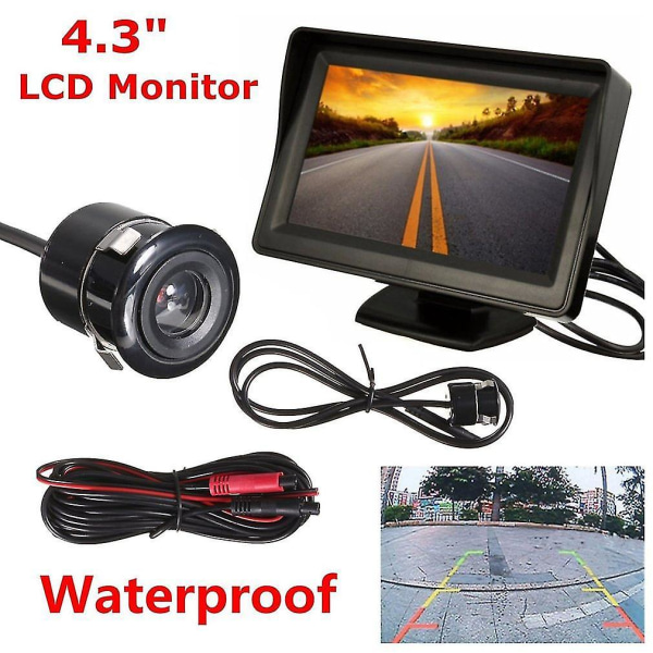 4,3'' LCD-skärm Bakkamera för bil Backkamera-kit