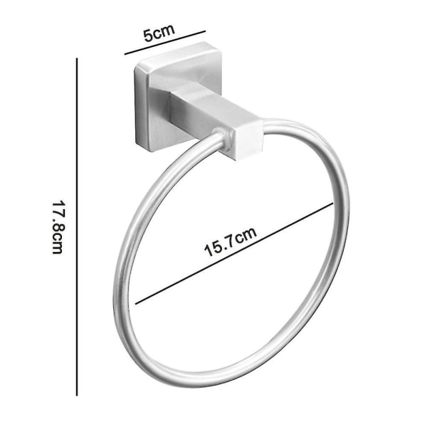 Håndklæde Ring Til Badeværelse 1 Stk, Køkken Bad Cirkel Håndklædeholder
