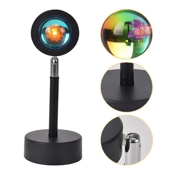 Rgb Sunset Rainbow Projection Lamp Tiktok Led Night