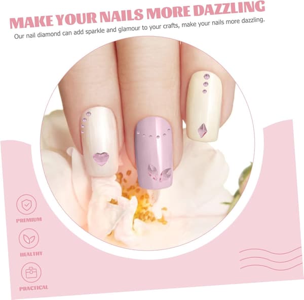 Extraformade Manikyr Diamant Ab Nagelpärlor Berlocker Hotfix Nagelglitter Konstdekor