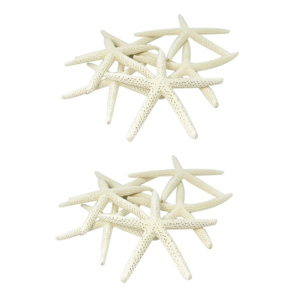 24st White Finger Starfish 5-10cm Dekorativ Five-finger Starfish-yuhao
