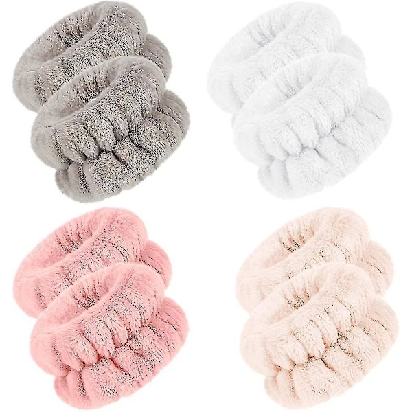 4 Par Armbands för Spa-Handtvätt i Mikrofiber