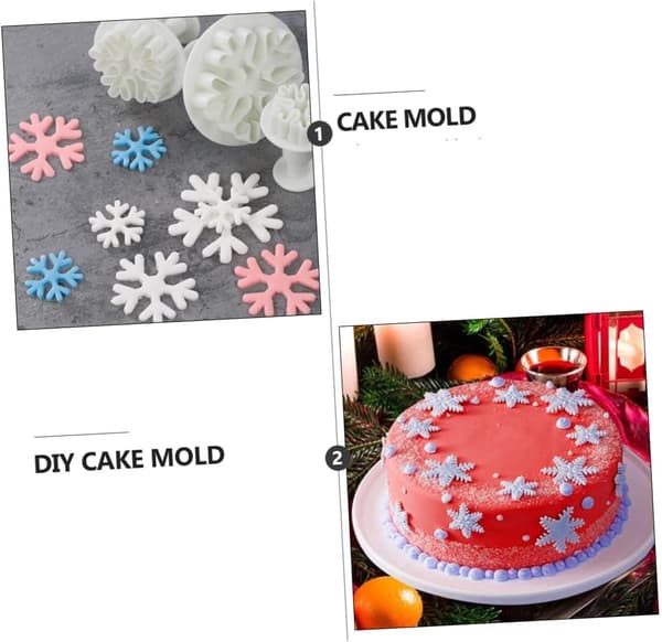 6 stk silikonkjeksform DIY kakeform julekake non-stick premium silikonmateriale