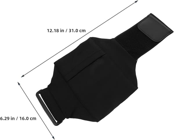 3 stk. sort løbe-mobiltelefon benbåndspose sæt med elastisk rem, lægbenstelefonholder