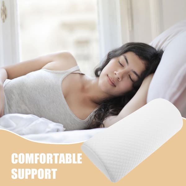 Halvmåne Bolster Kudde Sovkudde Memory Foam Ergonomisk Design Halvrulle