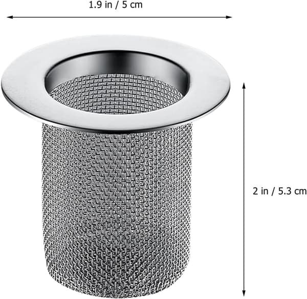 Diskbänksfilter i rostfritt stål, avfallsfilter, lättviktigt silvernätfilter som låter vatten passera