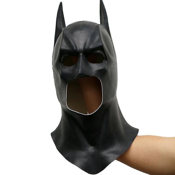 Batman Mask Latex Huva Cosplay Rekvisita för Barn och Vuxna