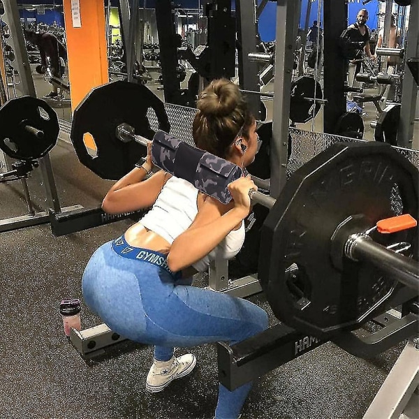 Squat- och Hip Thrust-dyna för benträning, skivstångsdyna sitter säkert på plats, tjock kudde för bekväma knäböj