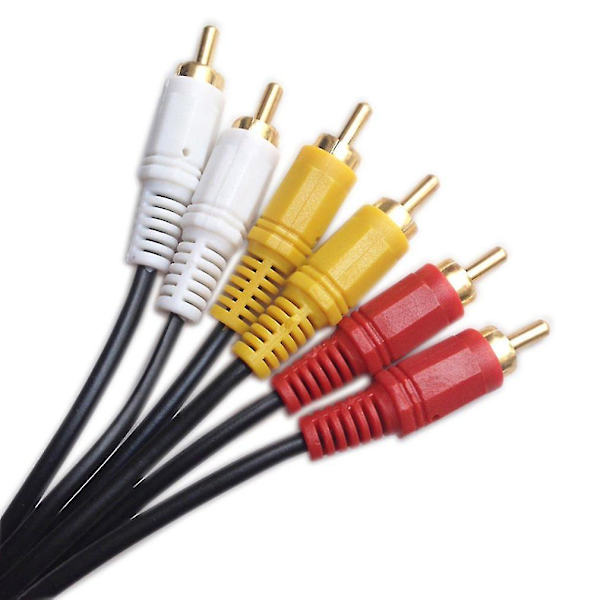 6ft 3 RCA Kultapinnoitettu Komposiitti Audio Video AV-kaapeli