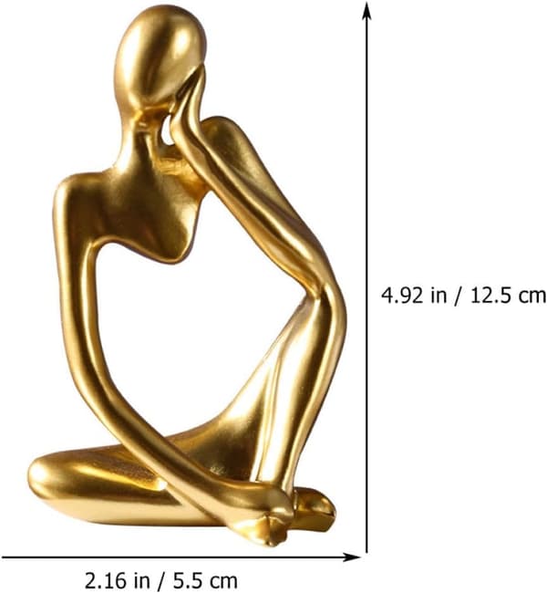 Moderne dekorativ abstrakt tenkerstatue skulptur for hjem og studierom