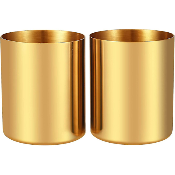 2-pak Guld Blyantsholder, 304 Rustfrit Stål Penholder, Blyantkop, Penkop, Penpot