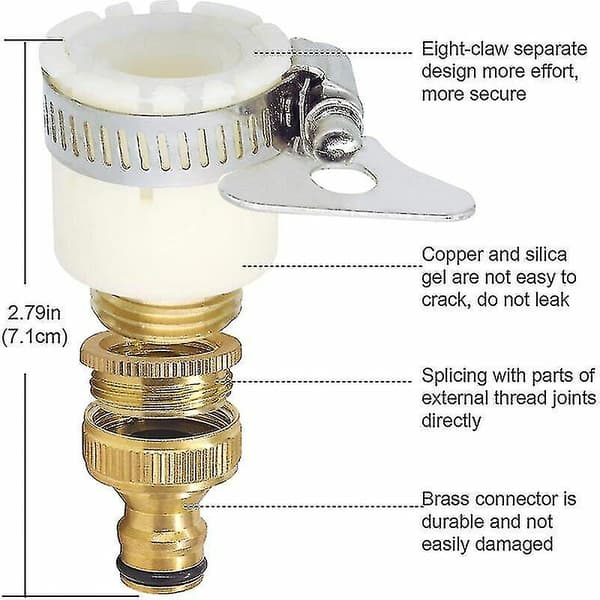 Messing Slangehane Adapter Universal Hane Adapter Til Køkken Havehaner