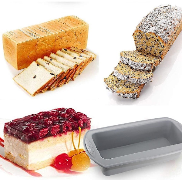 Silikonbrödform, Icke-klibbig Silikonbakform, Lätt att Lösgöra och Bakform för Hemgjorda Kakor, Bröd, Köttfärslimpa och Quiche