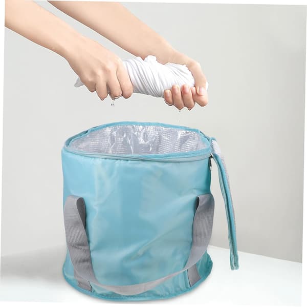 Polyester Camping Fotbad Balja Hopfällbar Camping Tvätthink Robust Vattenförvaring