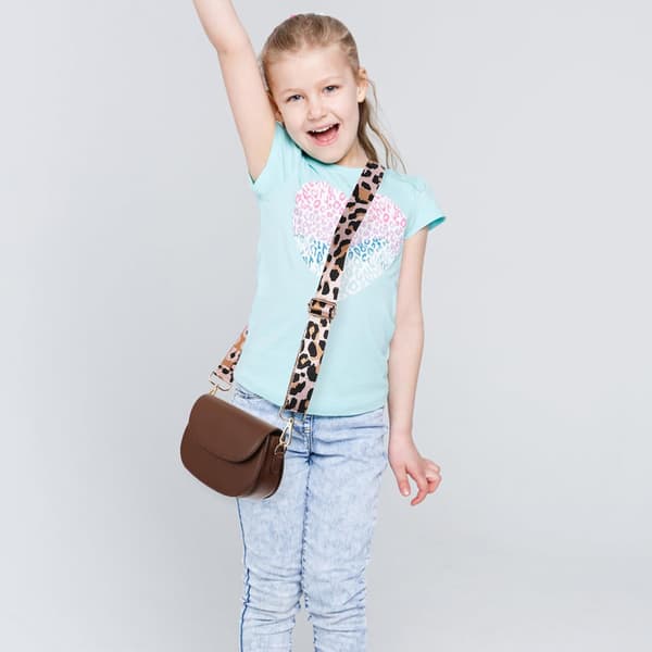 Leopardmønstret Crossbody-veske Erstatningsrem Justerbart Nylonmateriale