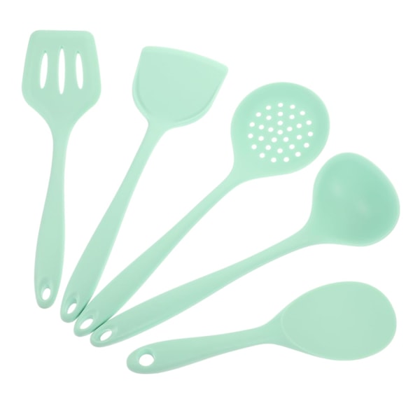 Silikon Sked Spatel Set Non-stick Köksredskap Värmebeständig Bakutrustning Ergonomiskt Handtag Mångsidig