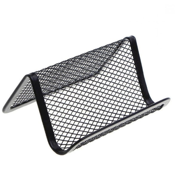 Mesh visittkortholder Business Name Card Stand Office Collection Organizer Skrivebordstilbehør