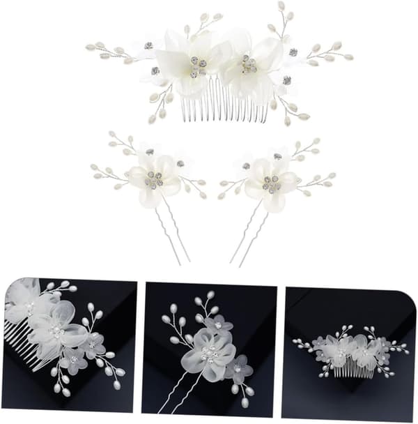 Elegant strass hårstycke bröllop hår sidokam brud sidokam brud bröllopssmycken