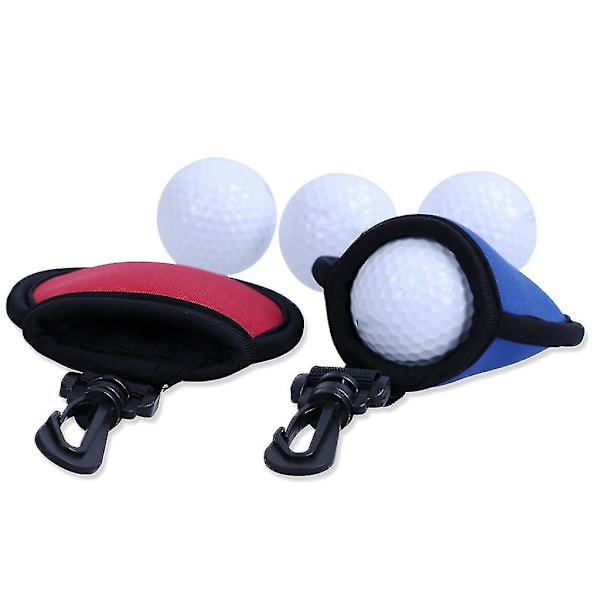 Lommetørklæde til at tørre snavs af med klips til rengøring af golfbolde, lomme til rengøring af golfbolde, 1 stk. rød