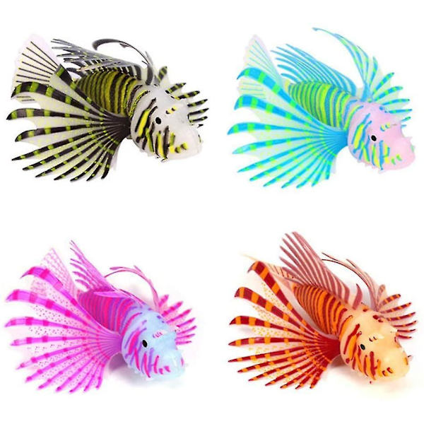 Kunstig falsk lionfisk sjøhest akvarium dekorasjon ornament