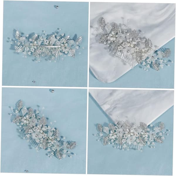 Blomster Hår Sidekam Rhinestone og Aksenter Elegant Brudehårtilbehør