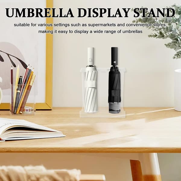 Akryl Paraplystativ Organizer med Doble Spor og Multifunksjonelt Design