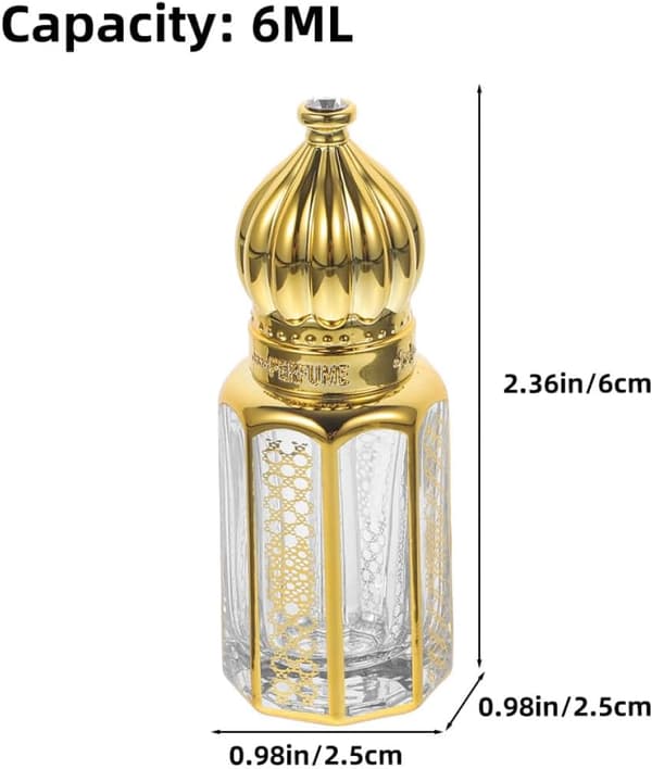6 ml eterisk olja rollerflaska bärbar påfyllningsbar glasparfymflaska