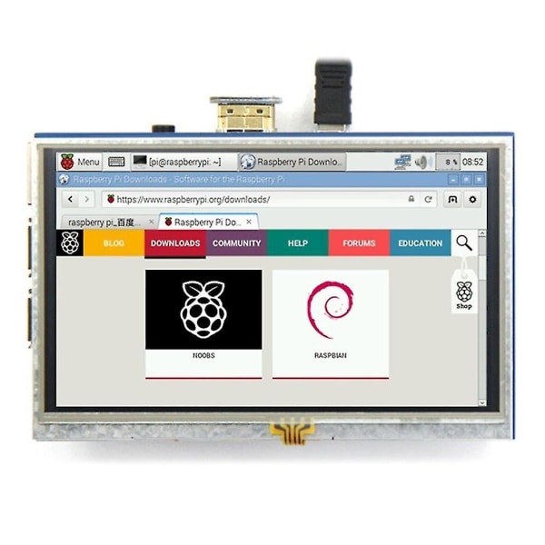 5-tommer Resistiv Touchscreen LCD HDMI Raspberry