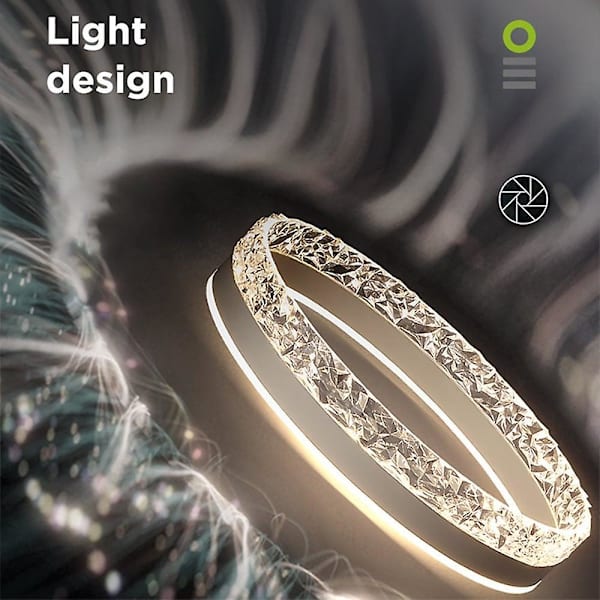 LED-Hänglampa Ring Cirkel Design 50cm Dimbar