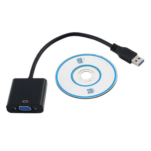 USB 3.0 til VGA Video Grafisk Display Ekstern Kabel Adapter