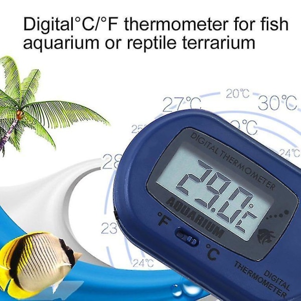 LCD Digital Fish Aquarium Termometer Vann Terrarium