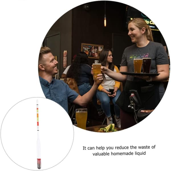4st Tre-områdes Lönnsirap Hydrometer Öl Vin Sprit Skala Hydrometer