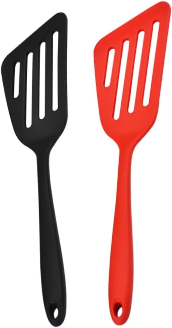 2 stk. multifunksjonelle stekespader i silikon med varmebestandig, fleksibel design