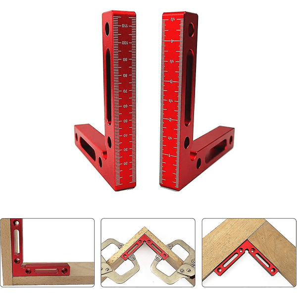 Aluminiumlegering 90 Graders Positioneringskvadrater, 12 X 12 Cm Klämskvadrat