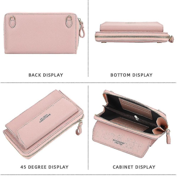 Naisten Lompakko PU-Nahka Clutch-Laukku Korttikotelo Olkahihnallinen Lompakko Työhön Päivittäin light pink