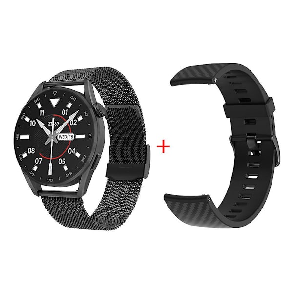 Älykello Moniurheilutila Jaettu Näyttö Nopea Widget Hieronta Black steel