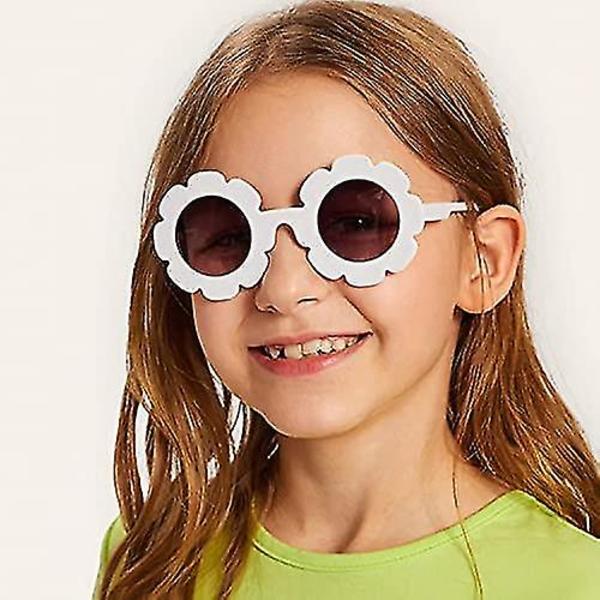 Børnesolbriller Runde Blomst Sød Toddler Solbriller Uv 400 Beskyttelse Børn Pige Dreng Gave