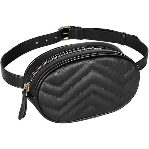 Midjeväska Vattentät PU-Läder Bältesväska Crossbody Bumbag För Fest