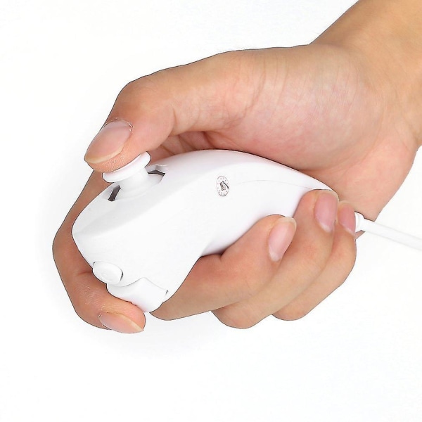 Hvid Nunchuck spilcontroller til Nintendo Wii