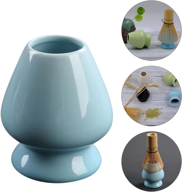 Keramisk japansk stil Matcha vispholder Matcha pulverkopp Solid og trygg å bruke
