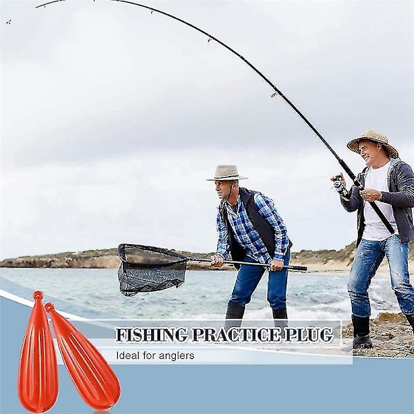 Øvings-plug for fiske, kastestøpingsplugg, baitcasting-gummiøvings-plug, egnet for å forbedre kastferdigheter, 6 stk