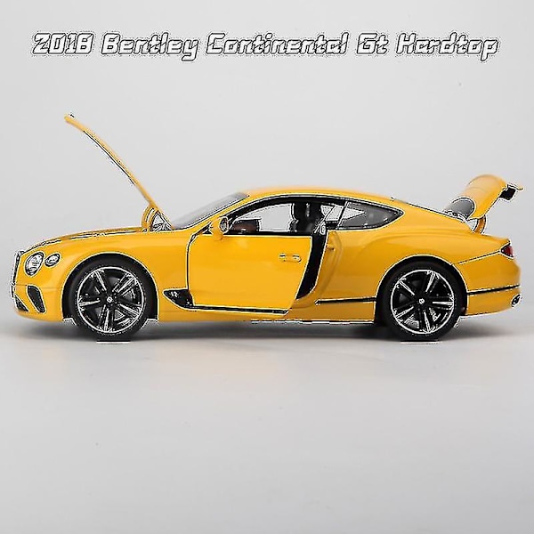 Norev 1/18 Skala Modellbiler Diecast 2018 Bentley Continental Yellow