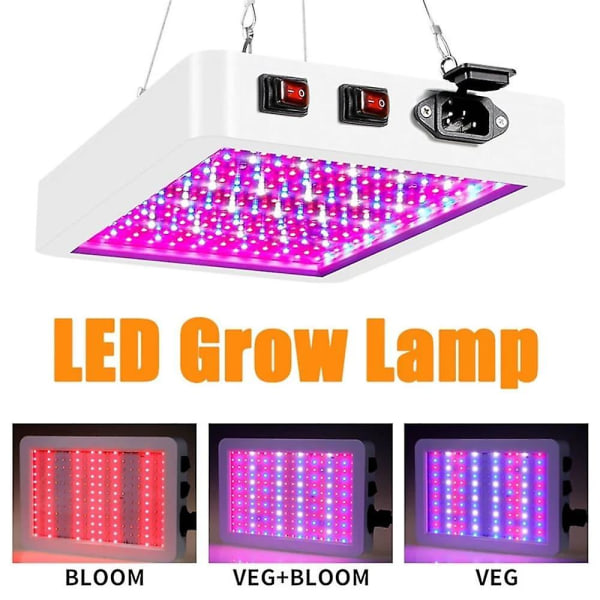 1 stk Artoo Dobbeltafbryder Led Grow Light Indendørs 216 LEDs