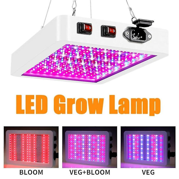1st Artoo Dubbelströmbrytare LED Växtlampa inomhus 216 LED