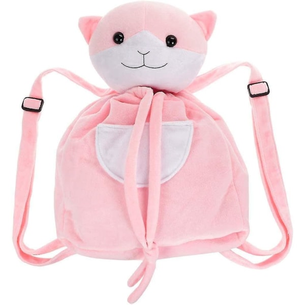 Cosplay Cute Cat-ryggsäck gjord av plysch, rosa