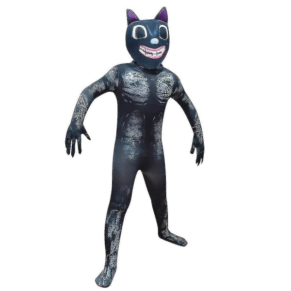 Creepy Cat Costume Bodysuit Jumpsuit Set Barn Fancy Up Outfits 4-5 Years