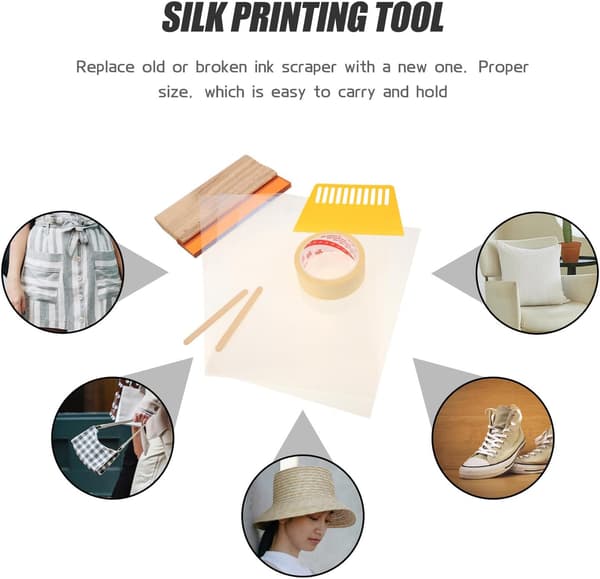 5 st. screentrycksskrapsats för DIY träbläckskrapa